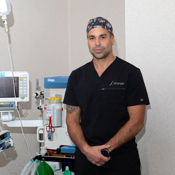 Cosmetic surgeon in the operating room of Cirumed Clinic in Marbella, Spain.