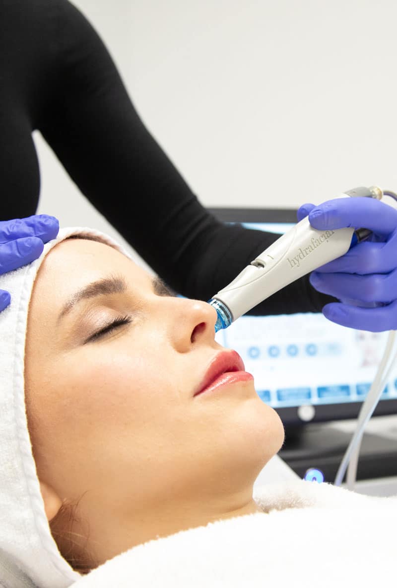 Hydra-Facial HydraFacial facial cleansing treatment in Marbella, Spain.