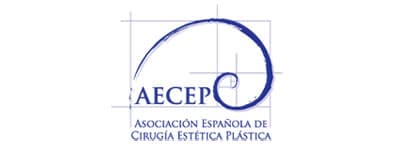 Logo de la Asociación Española de Cirugía Estética Plástica (AECEP) para promover la cirugía estética en Marbella - España.